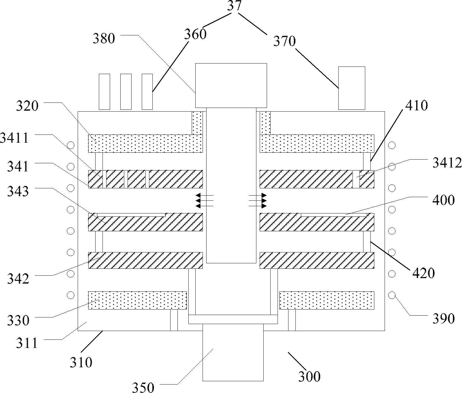 Chemical vapor deposition reaction chamber apparatus and chemical vapor deposition equipment having same