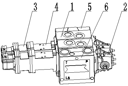 Implementation method of electric proportional control hydraulic multi-way valve