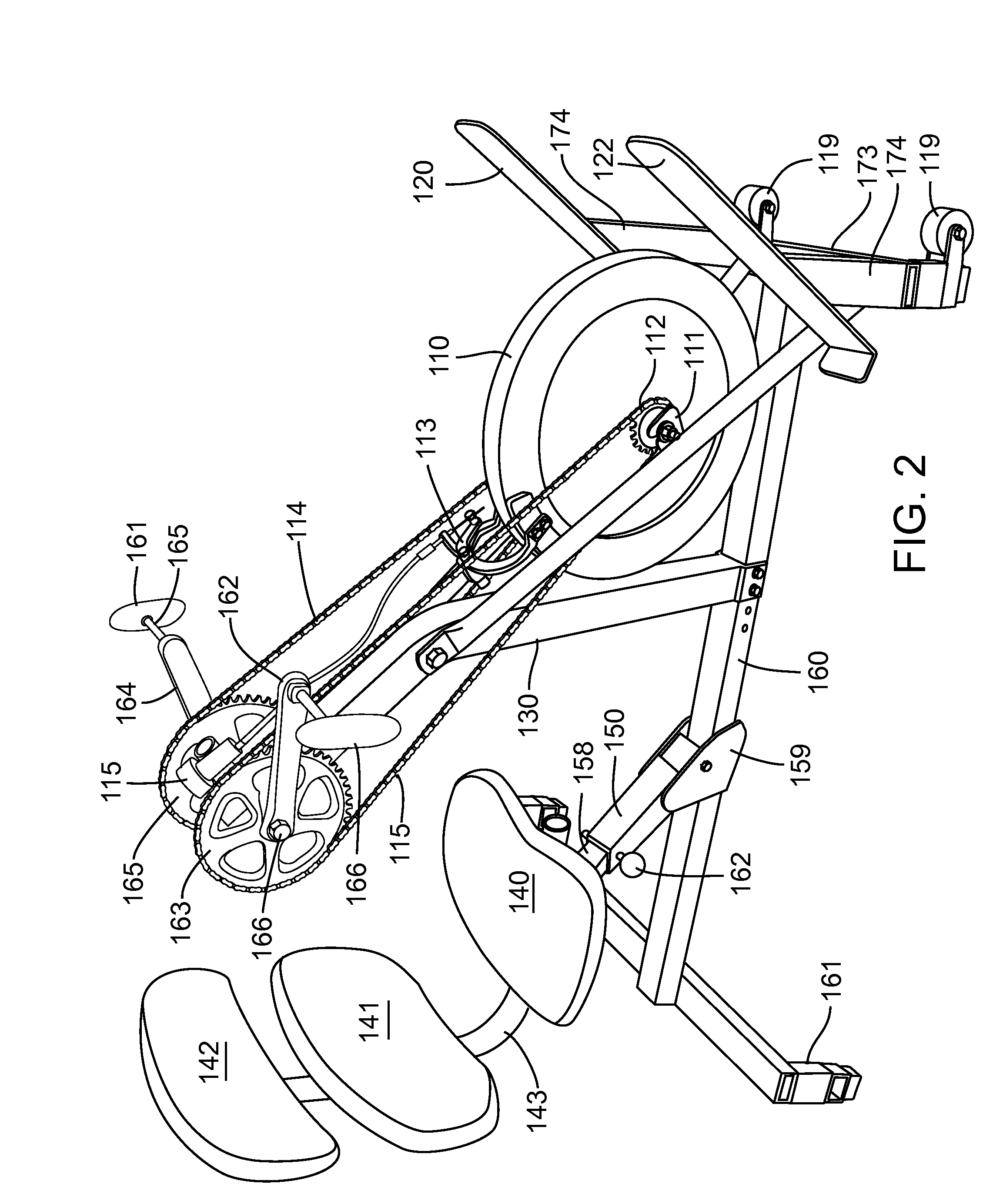 Upper-body exercise cycle