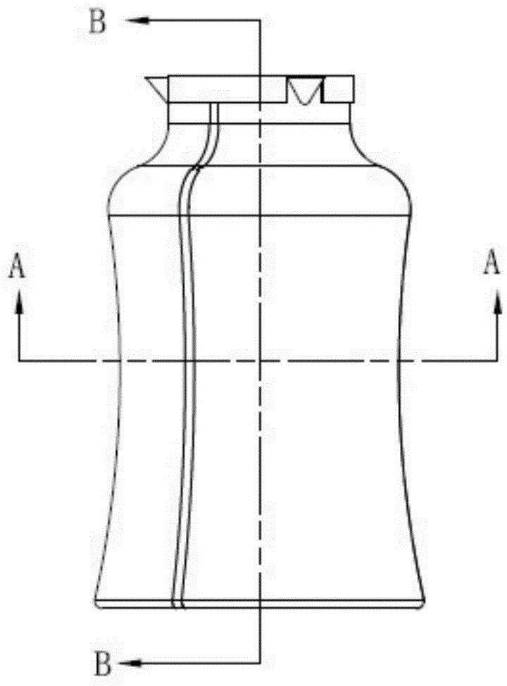 Combined type bottle with V-shaped water outlets including dustproof covers