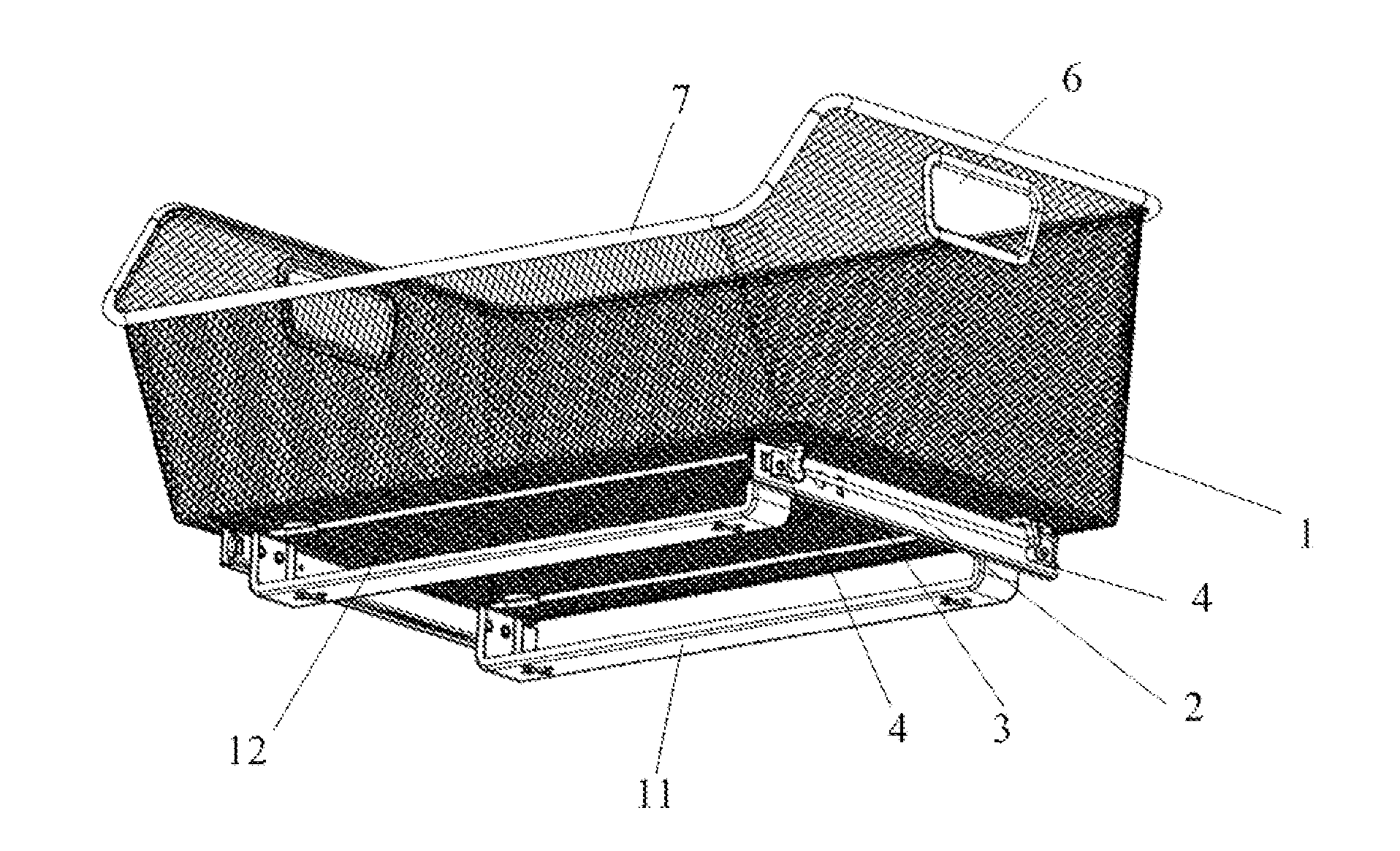 Slidable storage container and sliding mechanism