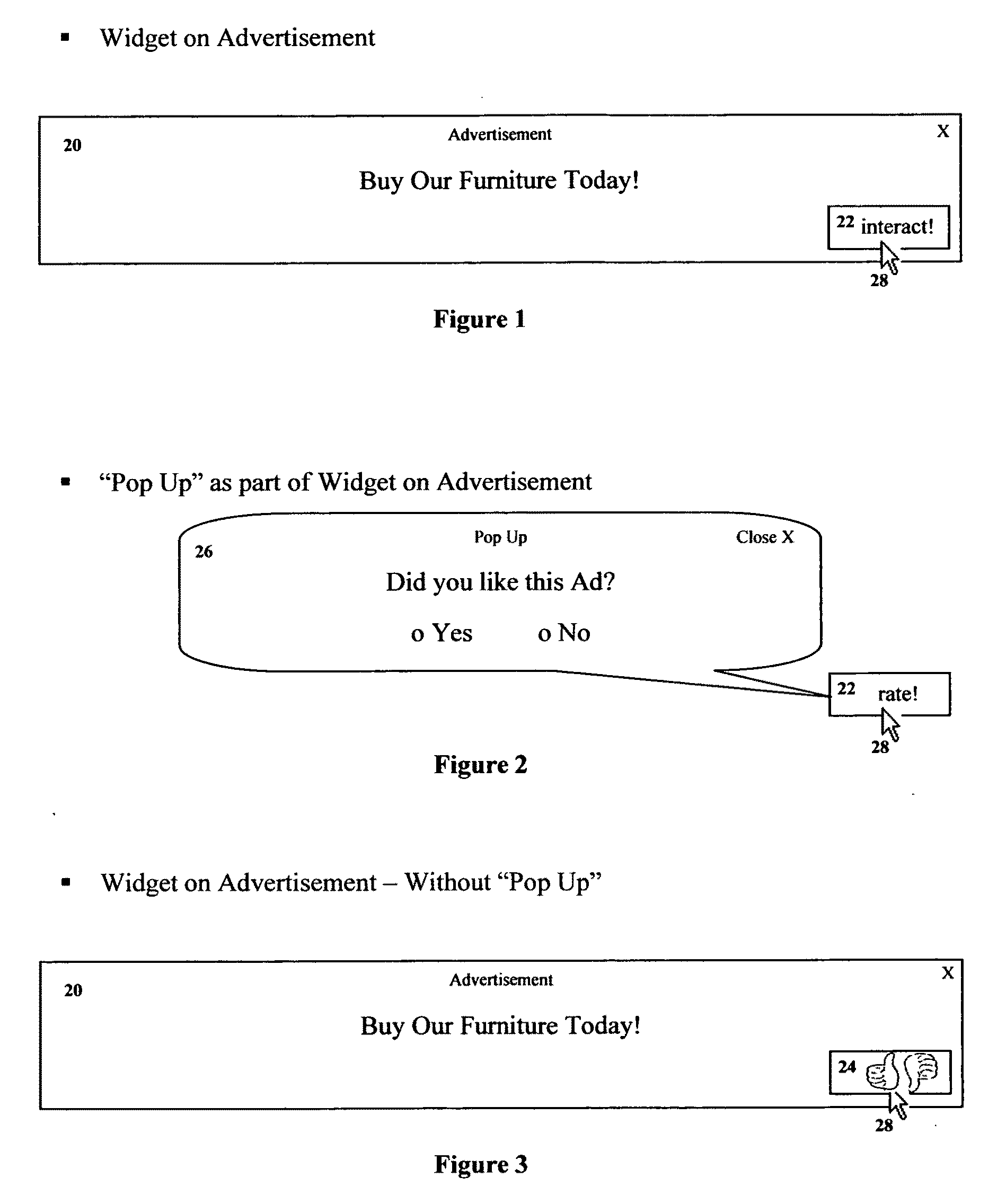 Method and system for user interaction with advertisements sharing, rating of and interacting with online advertisements