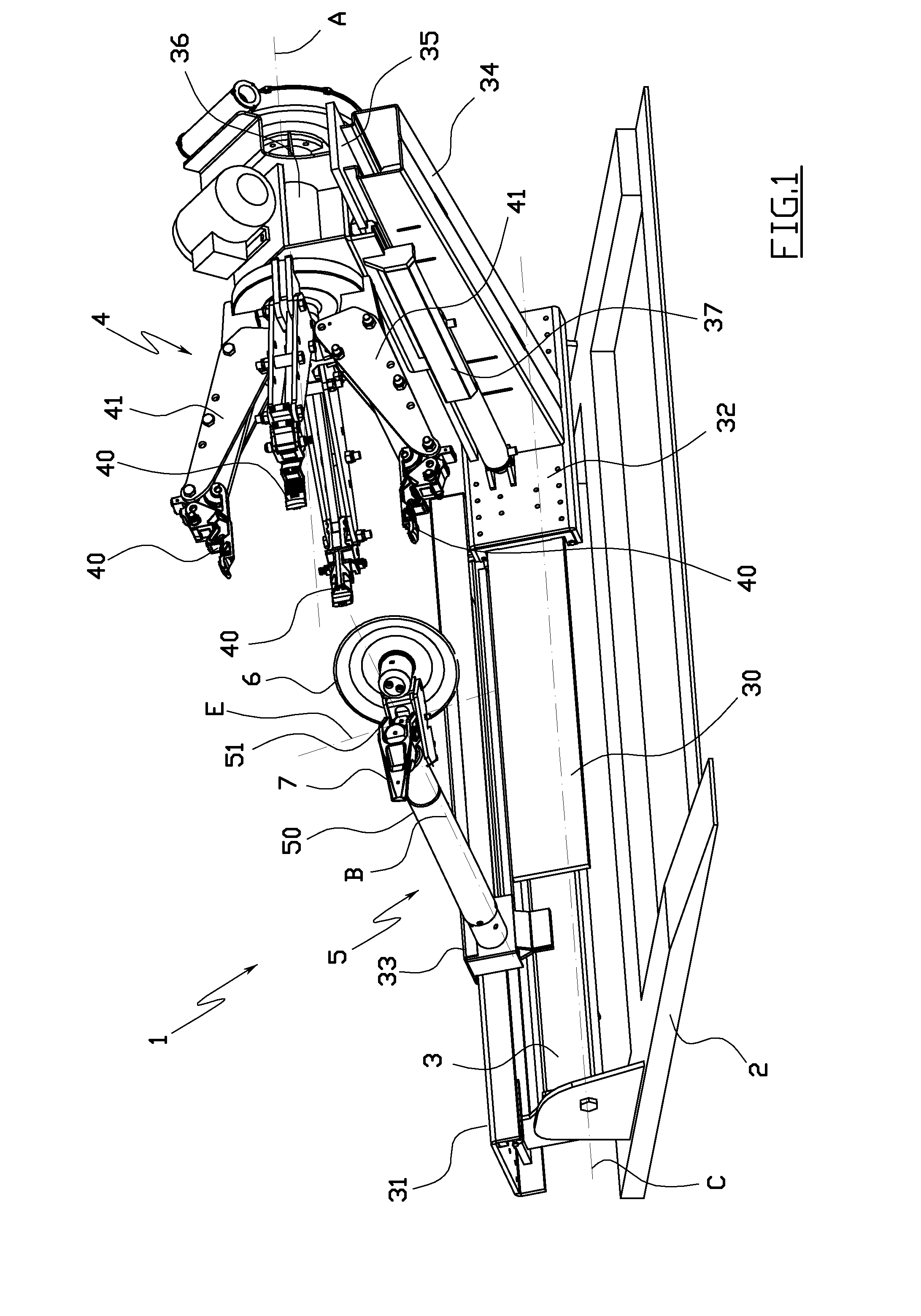 Tyre-changing machine and a relative bead-breaking method