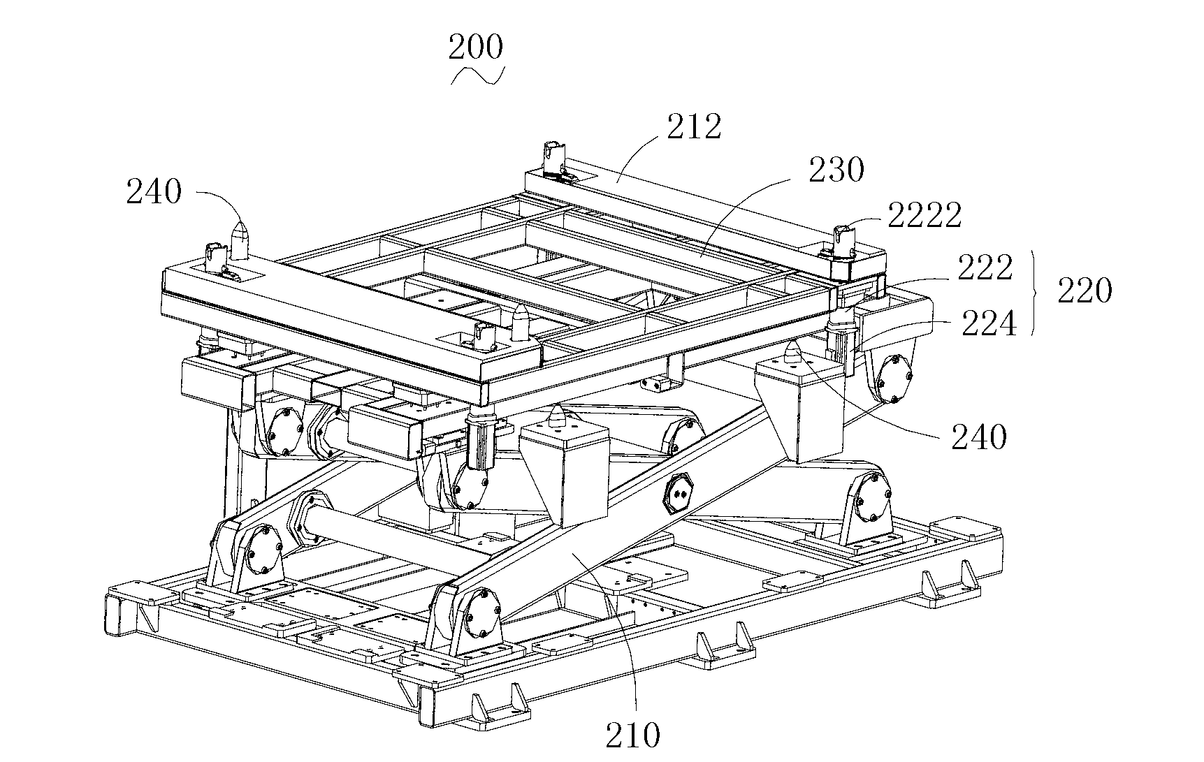 Electric car chassis battery charging and replacing station and battery replacing method using same