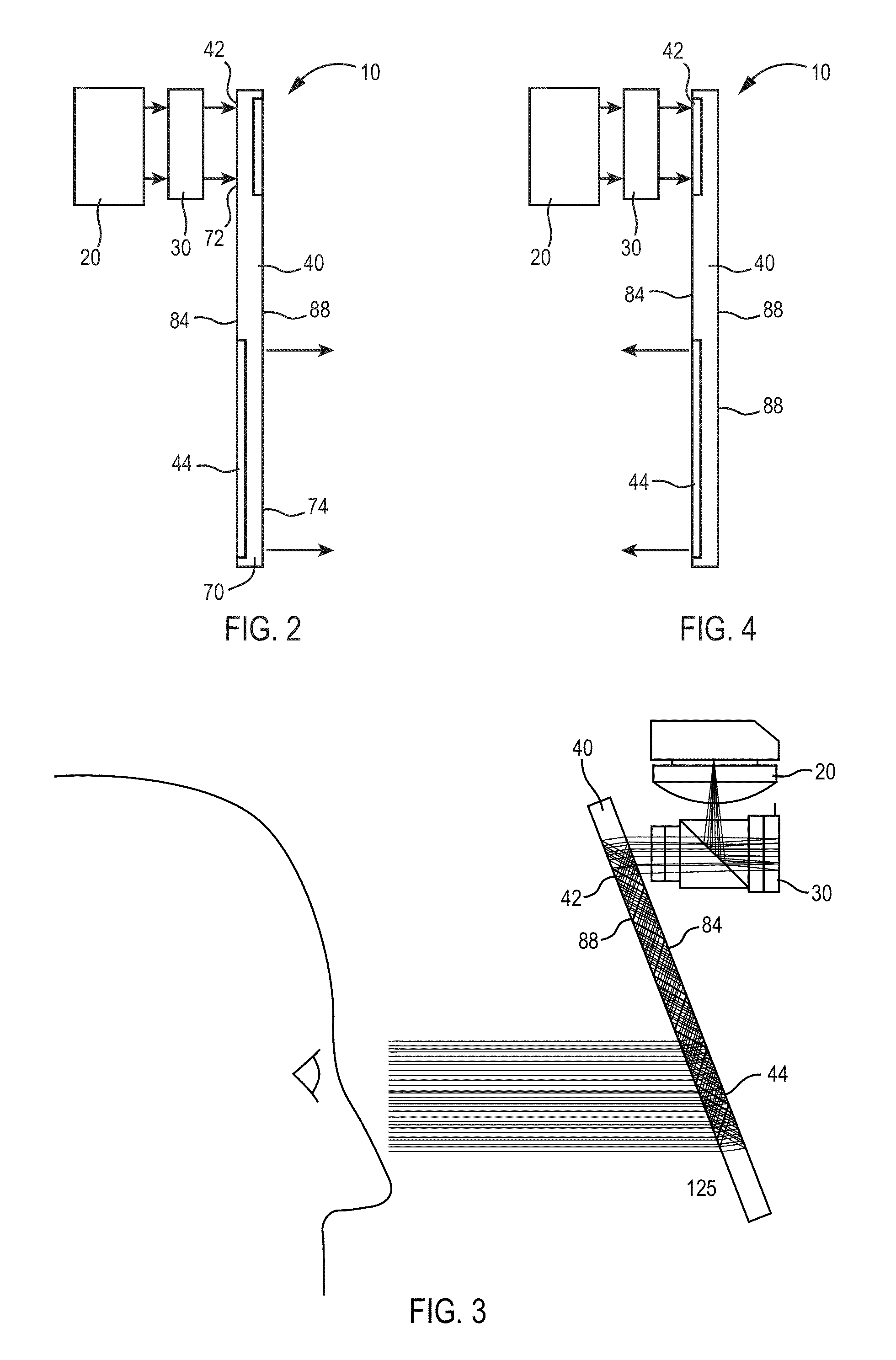 System for and method of displaying information without need for a combiner alignment detector