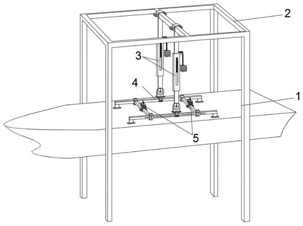 A mechanical multi-purpose ship model restoring force measuring device and method