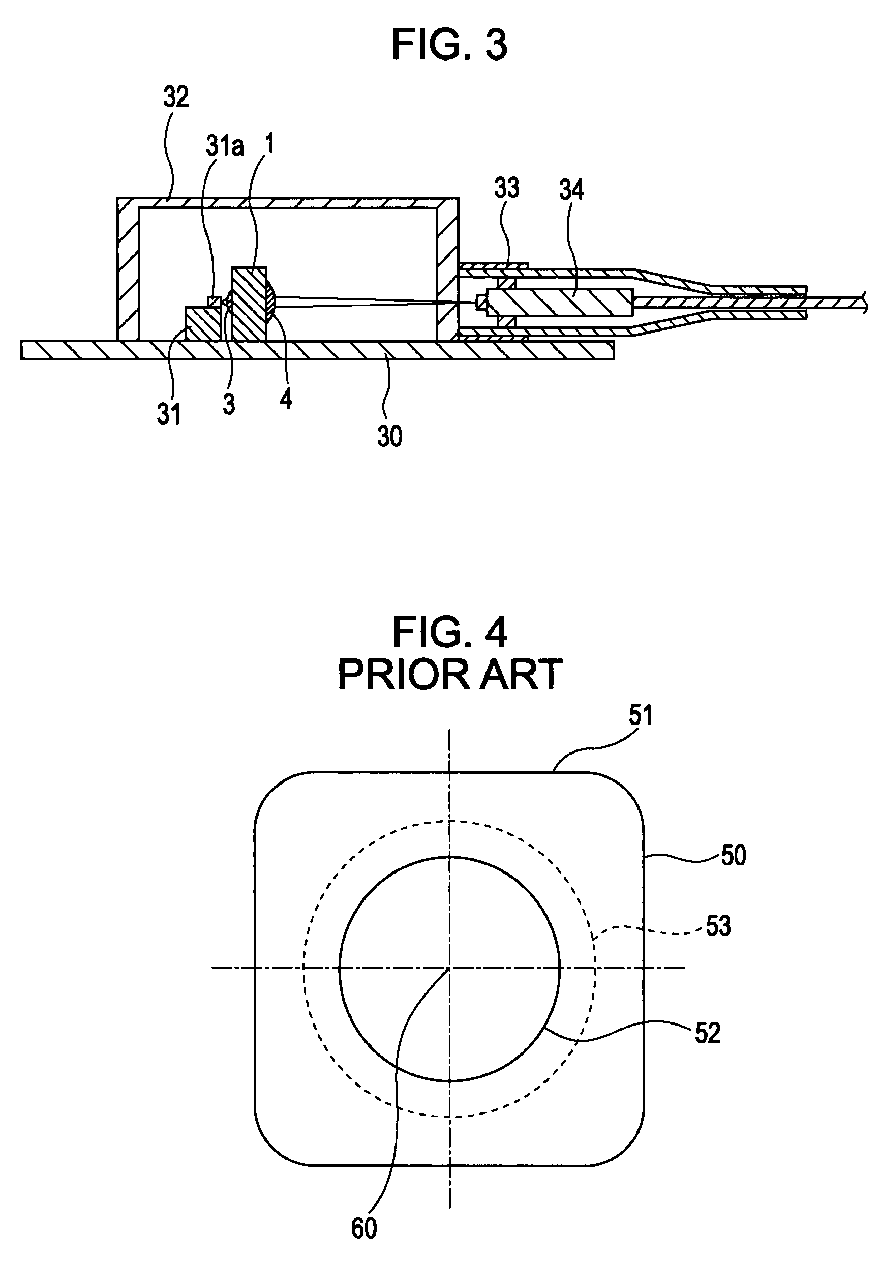 Optical member and optical communication module with easy height adjustment