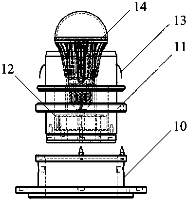 Equipment and method for on line detecting and sorting light-emitting diode (LED) bulb lamp finished products
