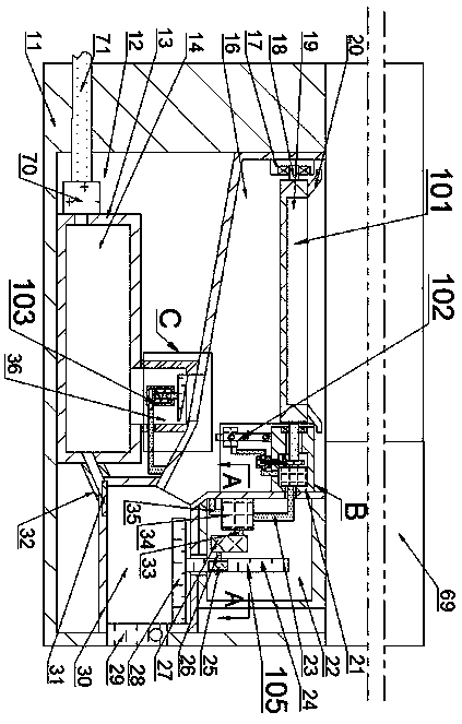 Cutting waste recovery device for numerically-controlled machine tool