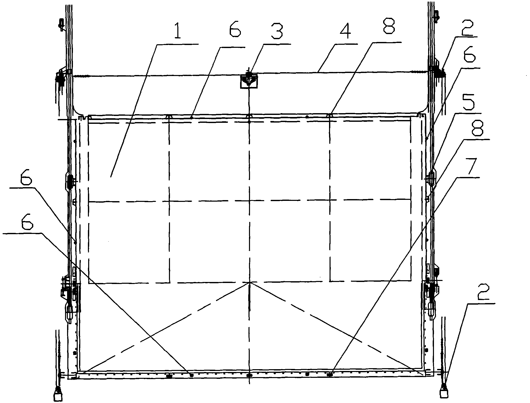 Automatic hydraulic side rolling type super-large hatch cover