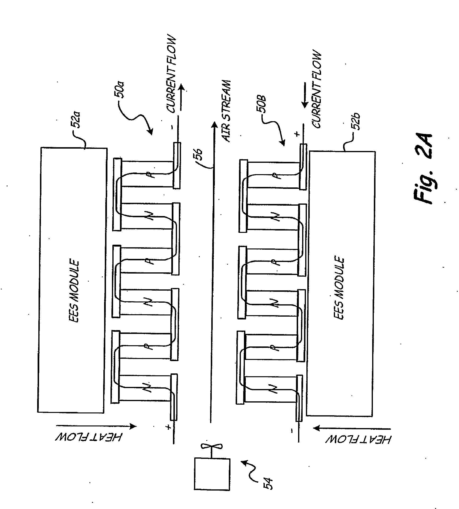 Thermoelectric thermal management system for the energy storage system in a regenerative elevator