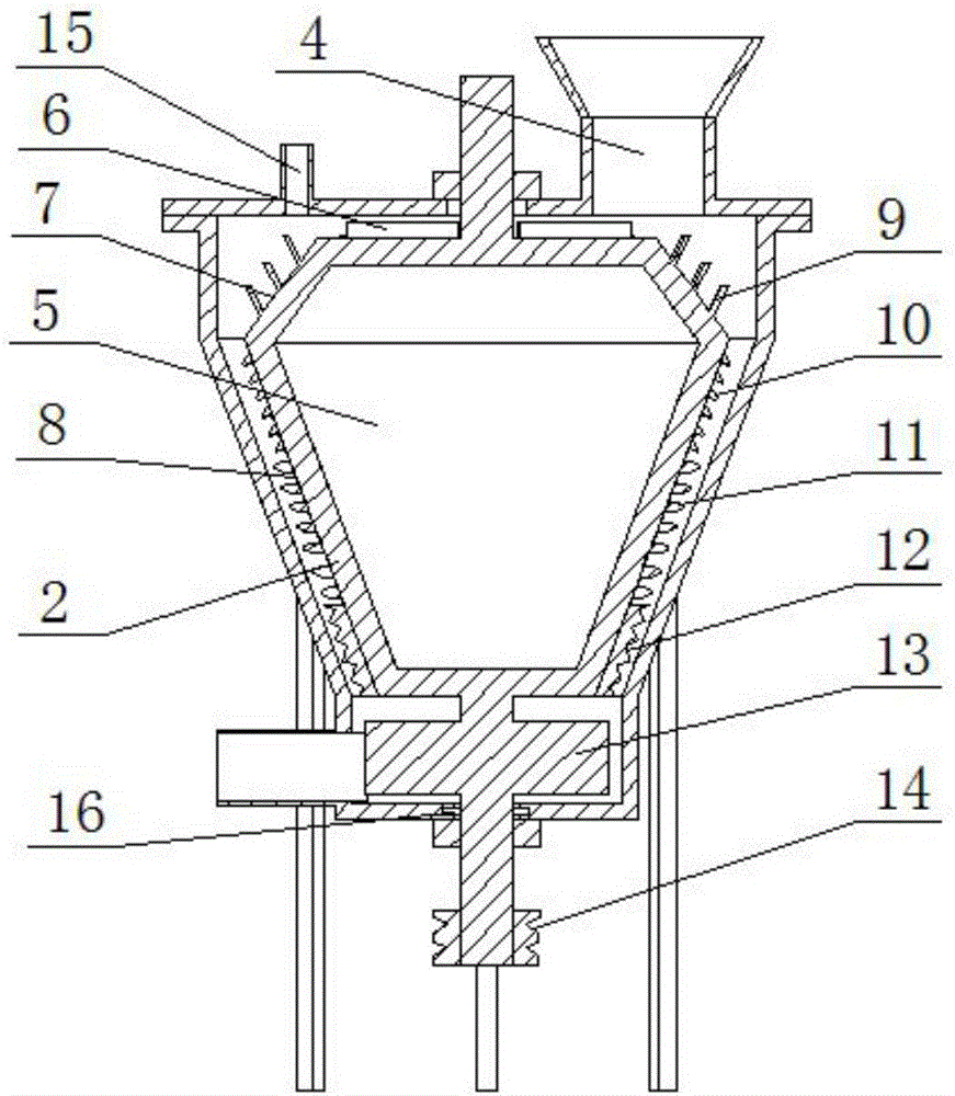 Smashing and grinding device used in garbage fertilizer making system