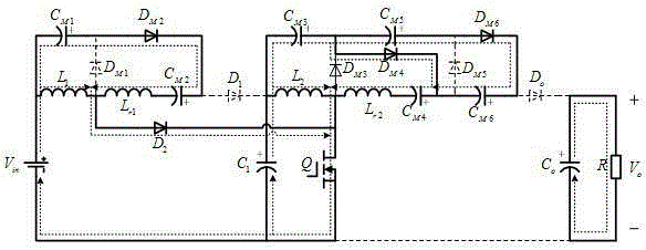 High-efficiency, high-gain, and low-voltage and current-stress dc-dc converters