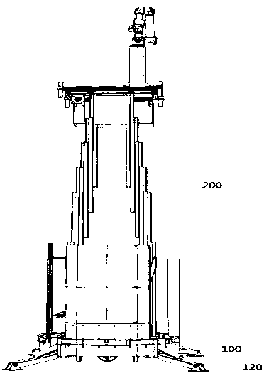 High-wall surface painting system and method for industrial buildings