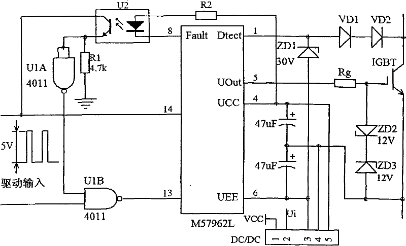 IGBT series circuit based on control of ARM microprocessor