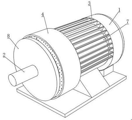 An air-cooled heat exchange type double-effect heat dissipation motor