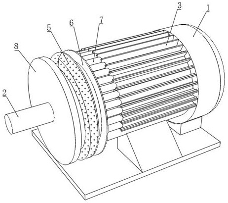 An air-cooled heat exchange type double-effect heat dissipation motor