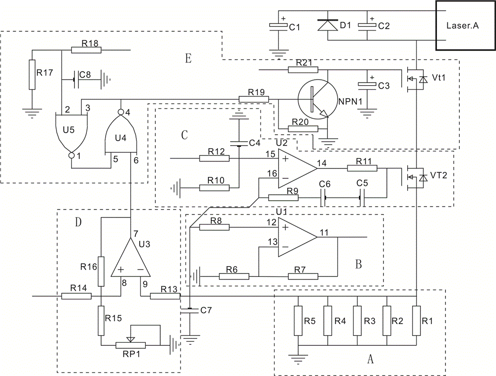 Pump laser overcurrent lockout protection circuit