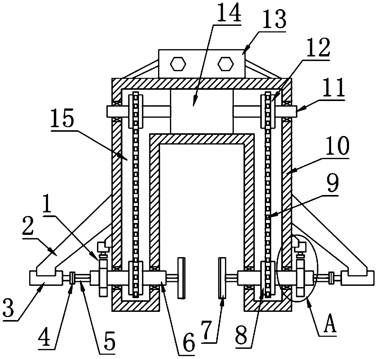 Mechanical arm device with return and reversal function