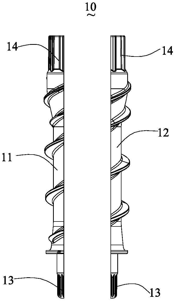 Manufacturing method for screw for food processor and screw