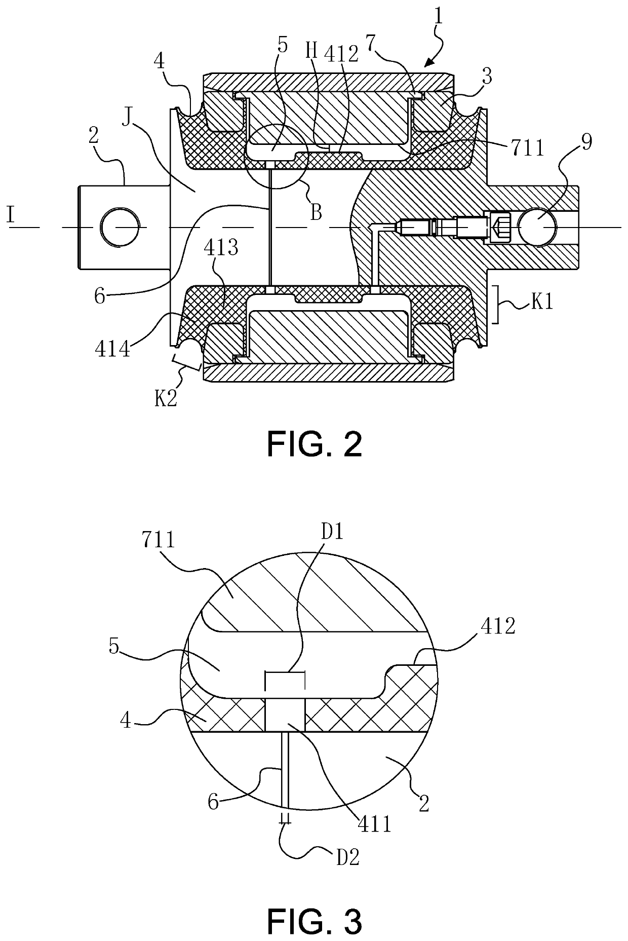 Formation method for liquid rubber composite nodes with damping through holes