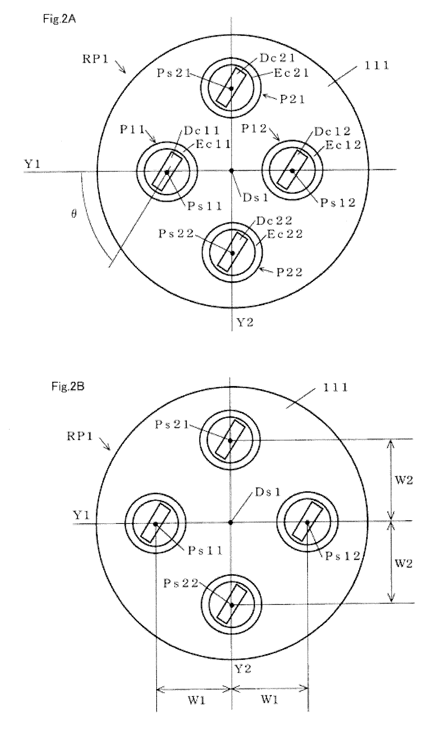 Rotary eddy current testing probe device