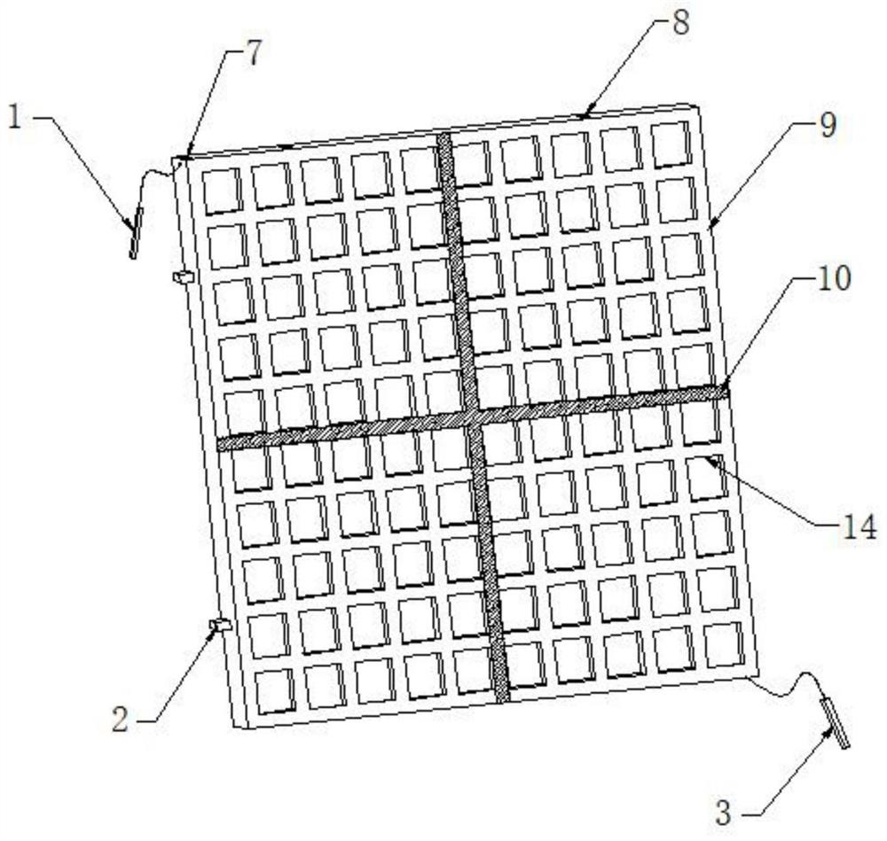 High-strength reticular grid for civil engineering