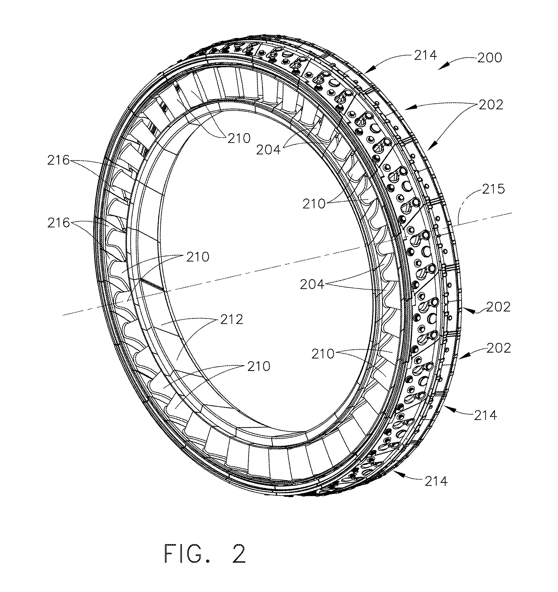 Method and system for interfacing a ceramic matrix composite component to a metallic component
