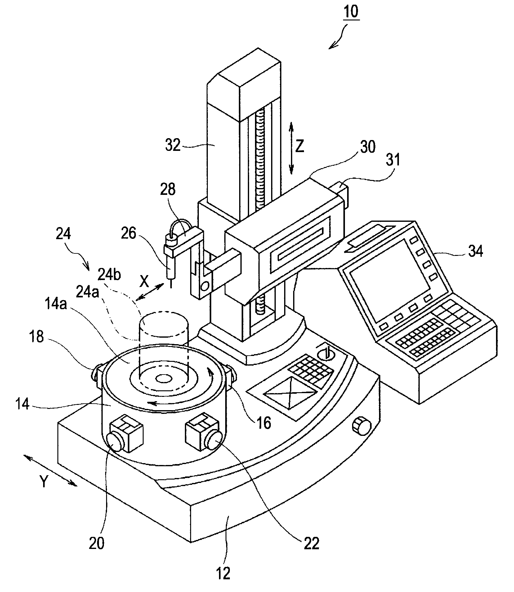 Surface texture measurement apparatus and roundness measuring apparatus