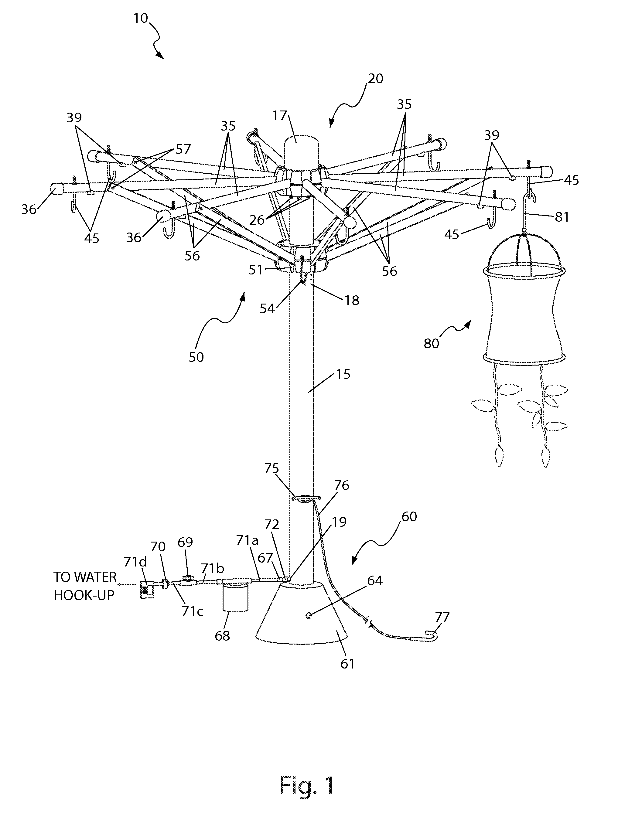 Plant hanger with watering system