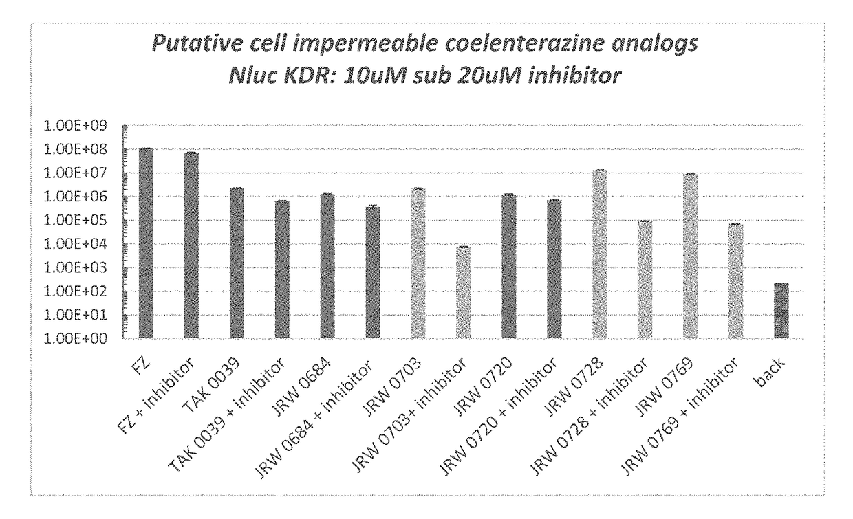 Cell impermeable coelenterazine analogues