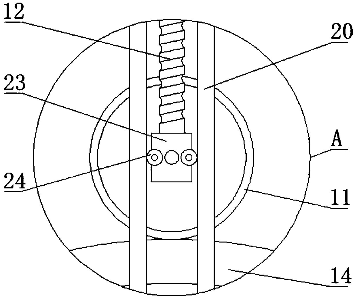 Support structure for sealing ring polishing device