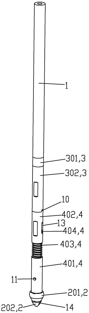 Rapid mounting and dismounting structure as well as expansion tube and expansion head assembly comprising same