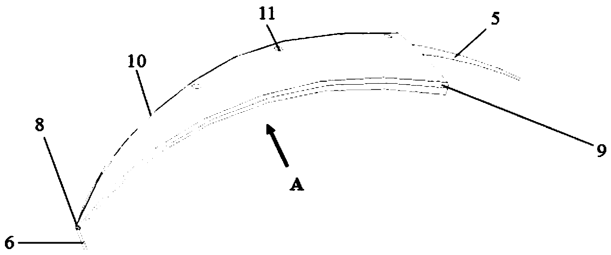 A mixed-flow pump impeller structure for improving blade rim cavitation