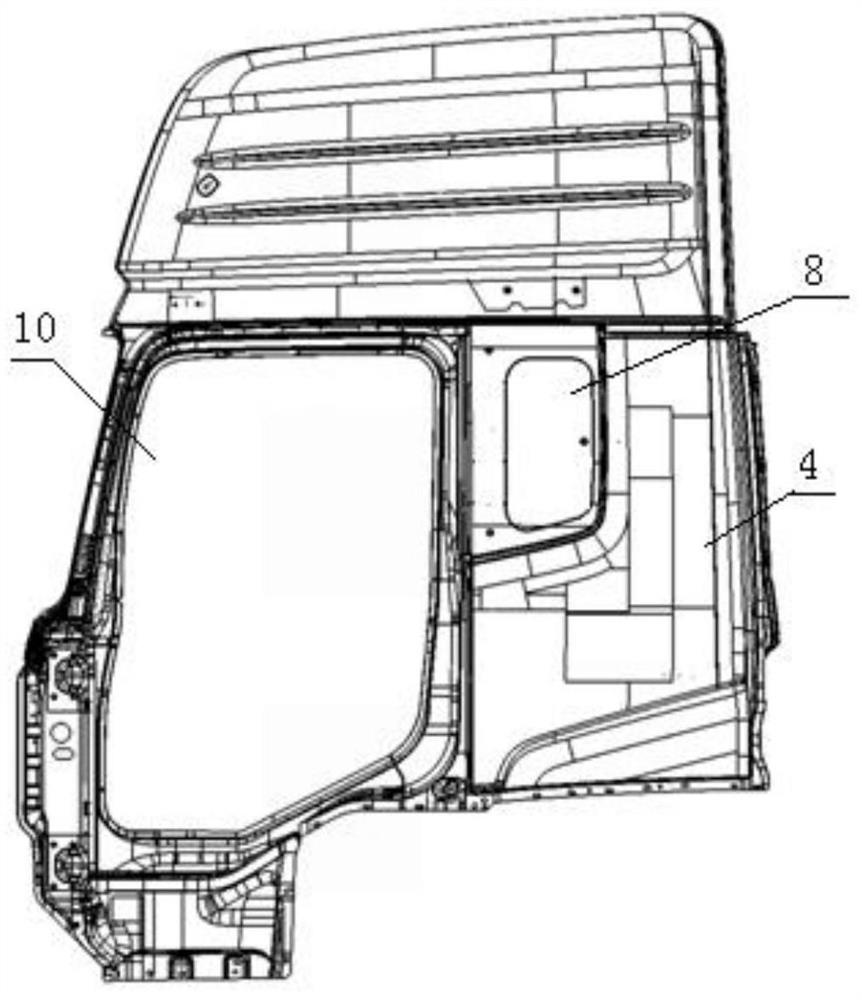 Openable rear side window with hidden pressure relief function