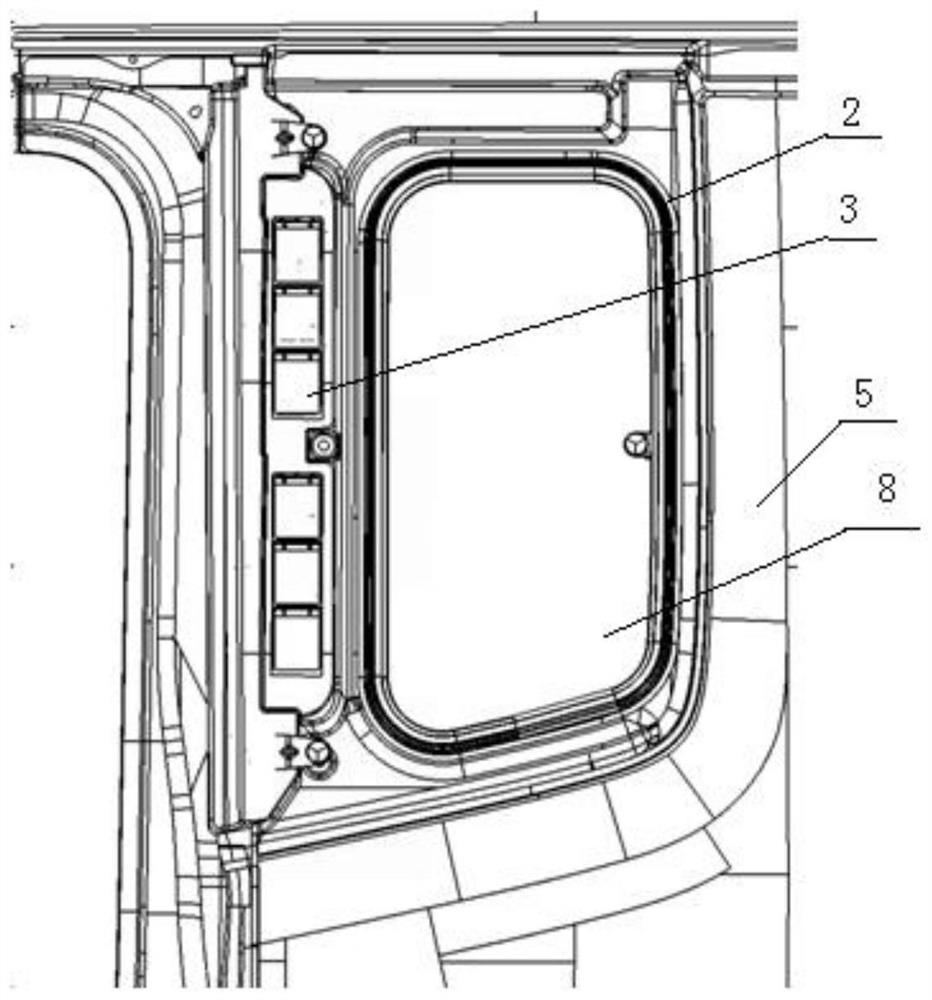 Openable rear side window with hidden pressure relief function