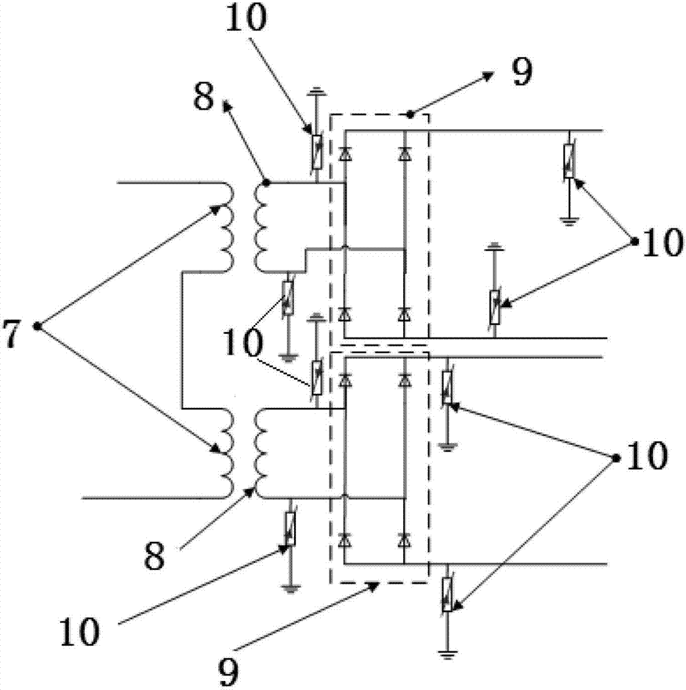 Power supply device of online monitoring device for power transmission lines
