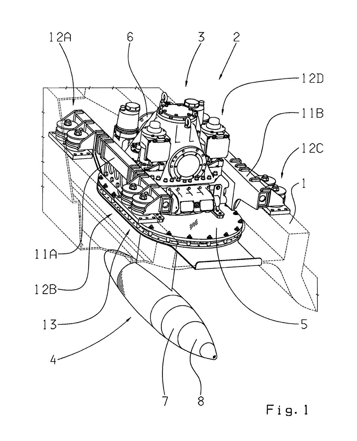 Drive arrangement for an inboard-outboard drive engine of a watercraft