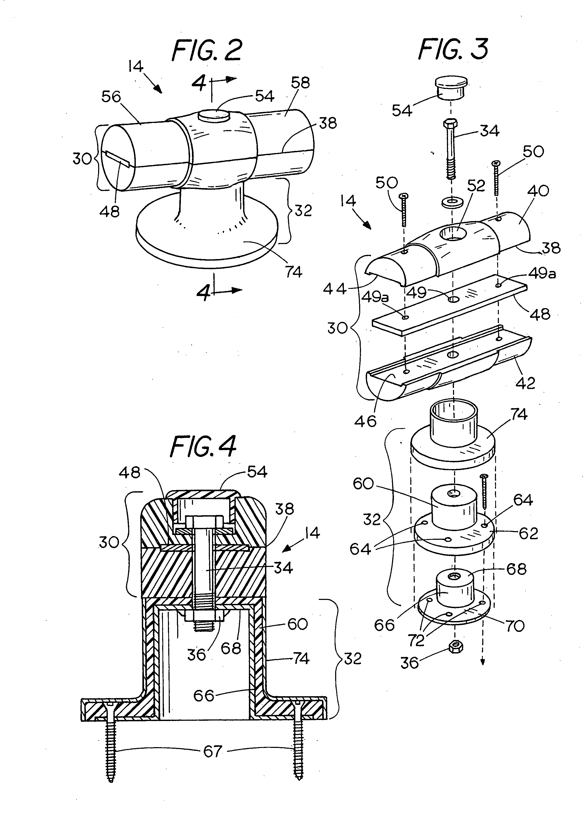 Reinforced supporting connectors for tubular grab railings