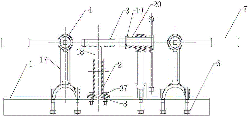 Mechanical disassembly worktable and work method of waterproof two-way rod with cables at two ends