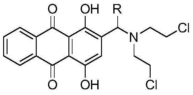 Hydroxyanthraquinone chlormethine derivative having antitumor activity, and preparation method thereof