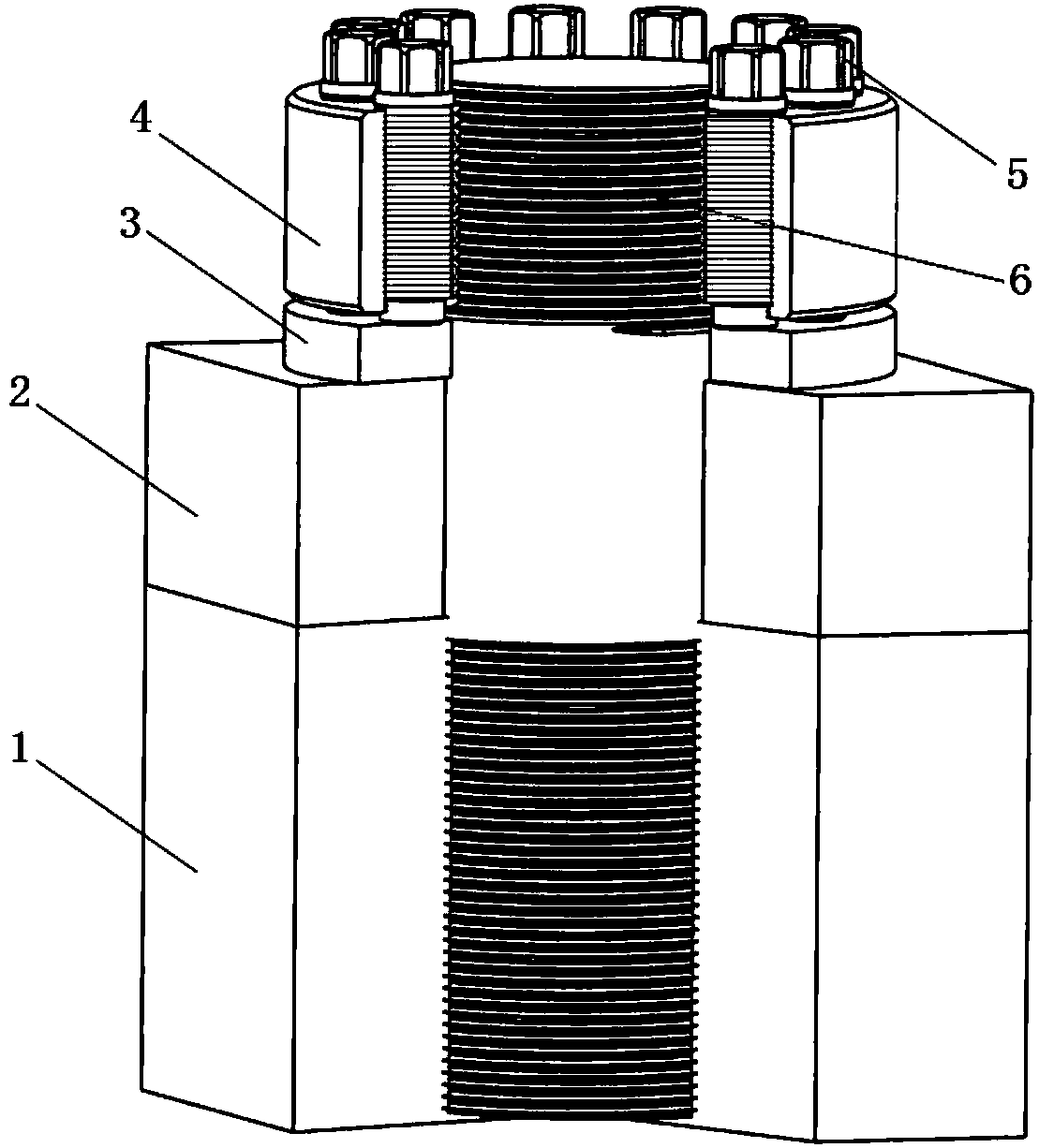 Method for improving contact precision of pushing screws small end surfaces in super nut and gasket