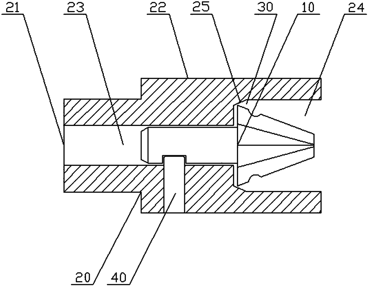 A flanging punch