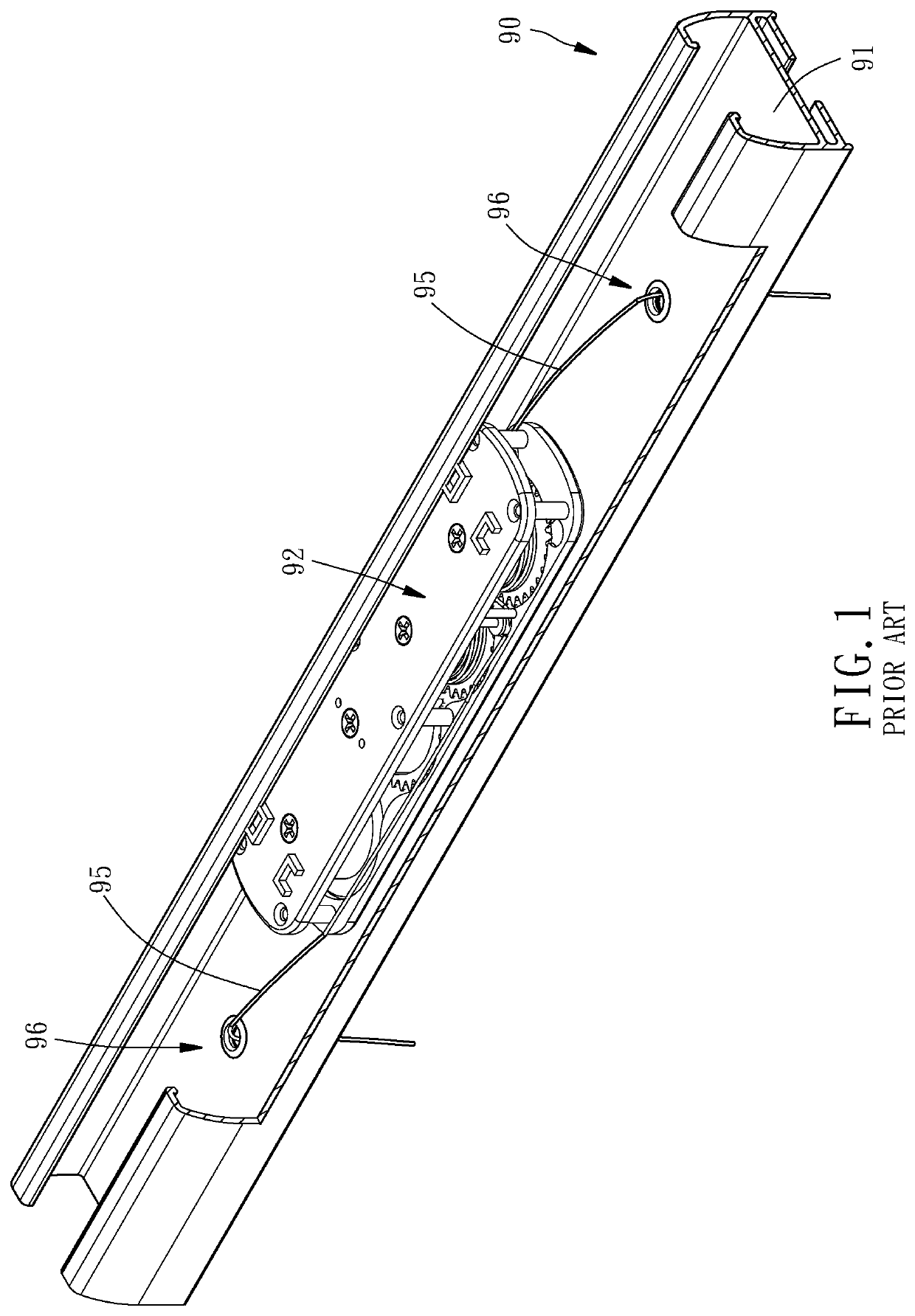 Rivet stringing apparatus and blind equipped with the same