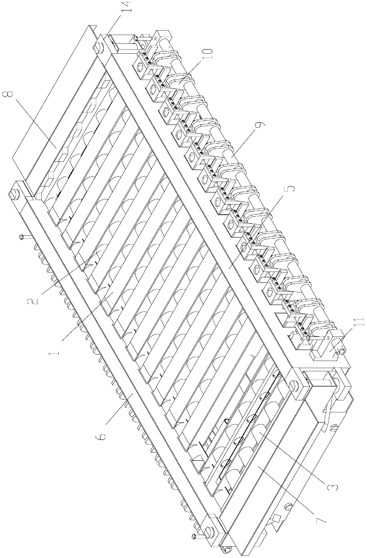 Prefabricated hollow reinforced concrete pouring formwork with cross holes inside and using method of pouring formwork