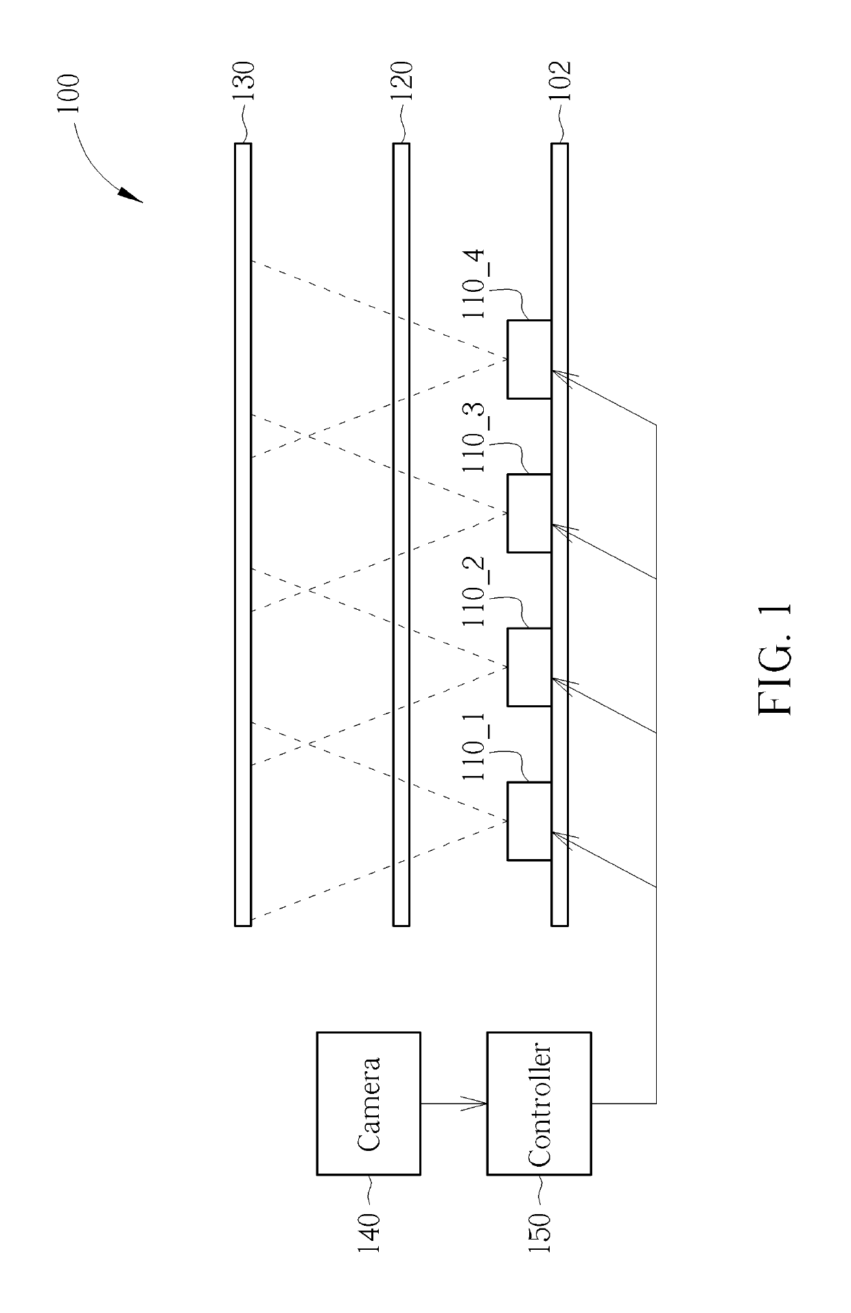 Active alignment equipment and associated method for testing a plurality of projector modules
