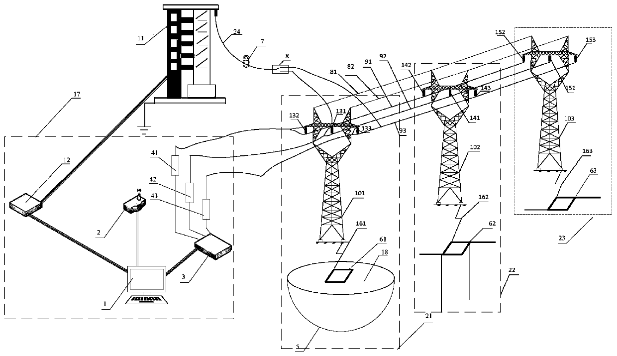 Method for testing lightning trip-out rate of transmission tower in low-soil-resistivity region