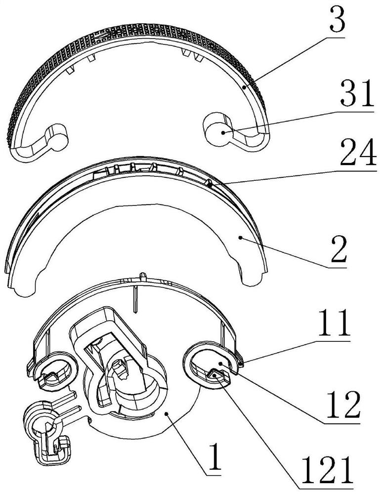 Wheel disc assembly, air door control mechanism and automobile air outlet