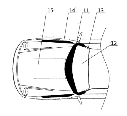 Pedestrian head injury protection system based on H-shaped safety air bag