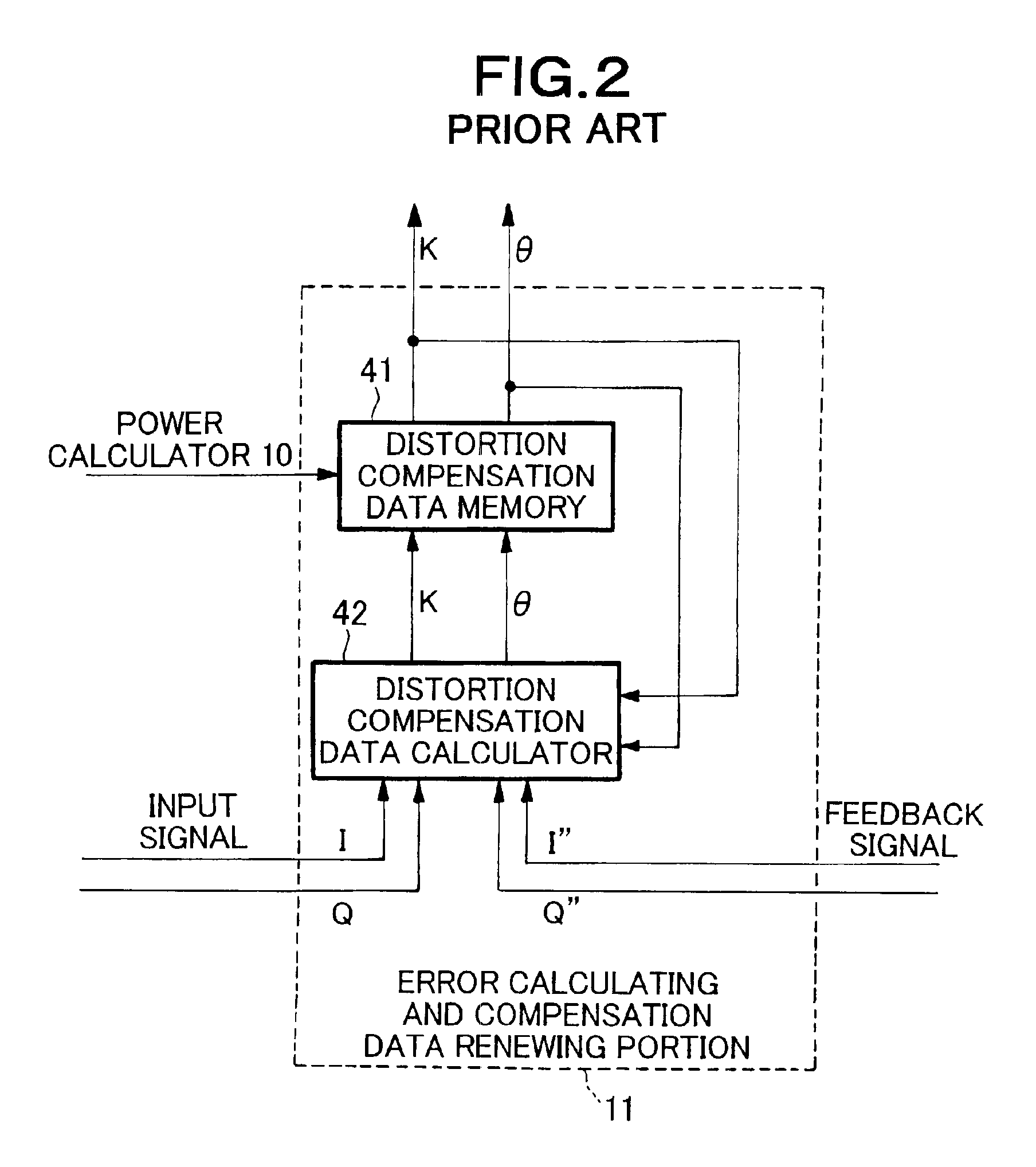 Distortion compensating circuit for compensating distortion occurring in power amplifier